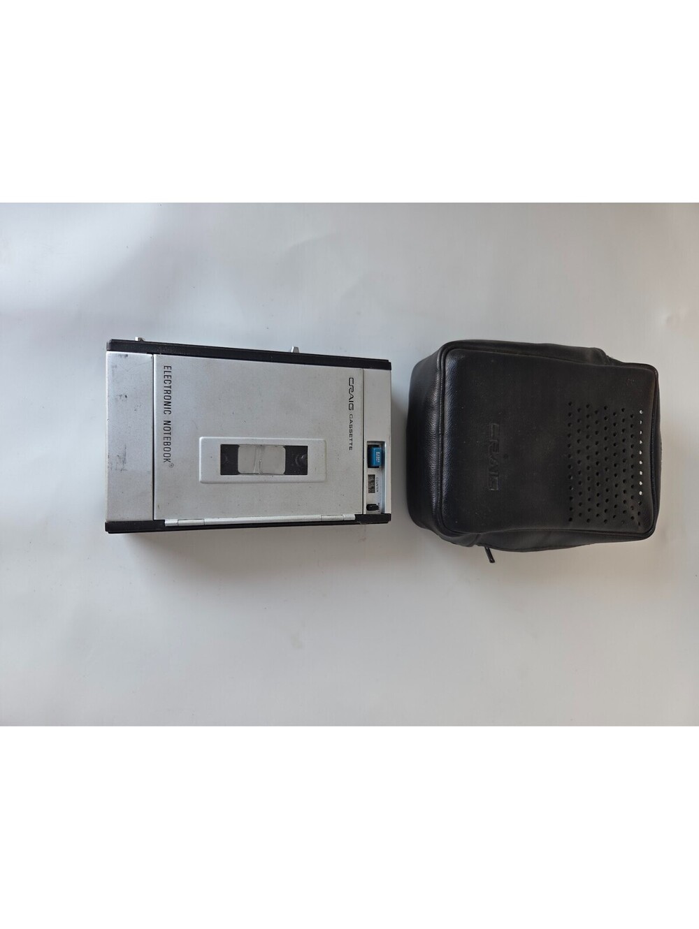 Craig Electronic Notebook Cassette Recorder Model 2603 with Case Japan